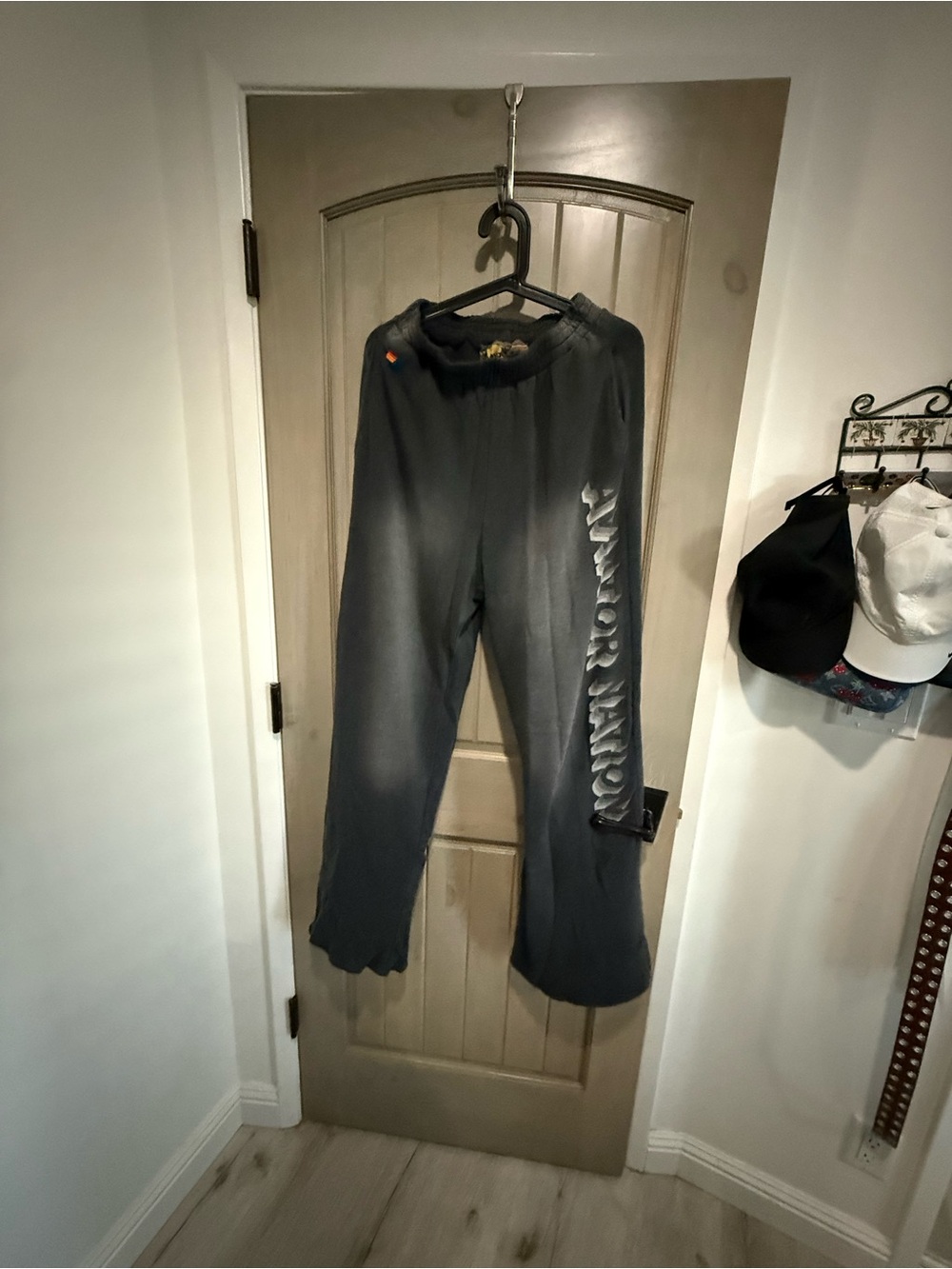 Aviator Nation Dark Gray Wide-Leg Lounge Pants